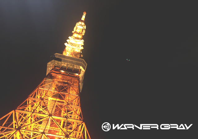 東京タワー夜間空撮